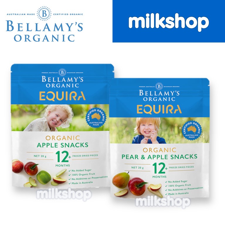 BELLAMY'S ORGANIC Equira Pears & Apple Snacks / Apple Snacks 12M+ 100% ...