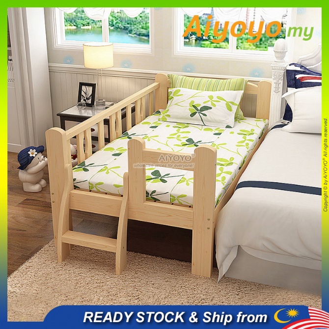 Baby cot outlet attached parents bed