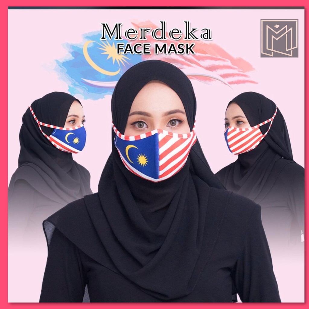 Pelitup Muka MERDEKA Face Mask MERDEKA Reusable Washable TIE BACK IKAT ...
