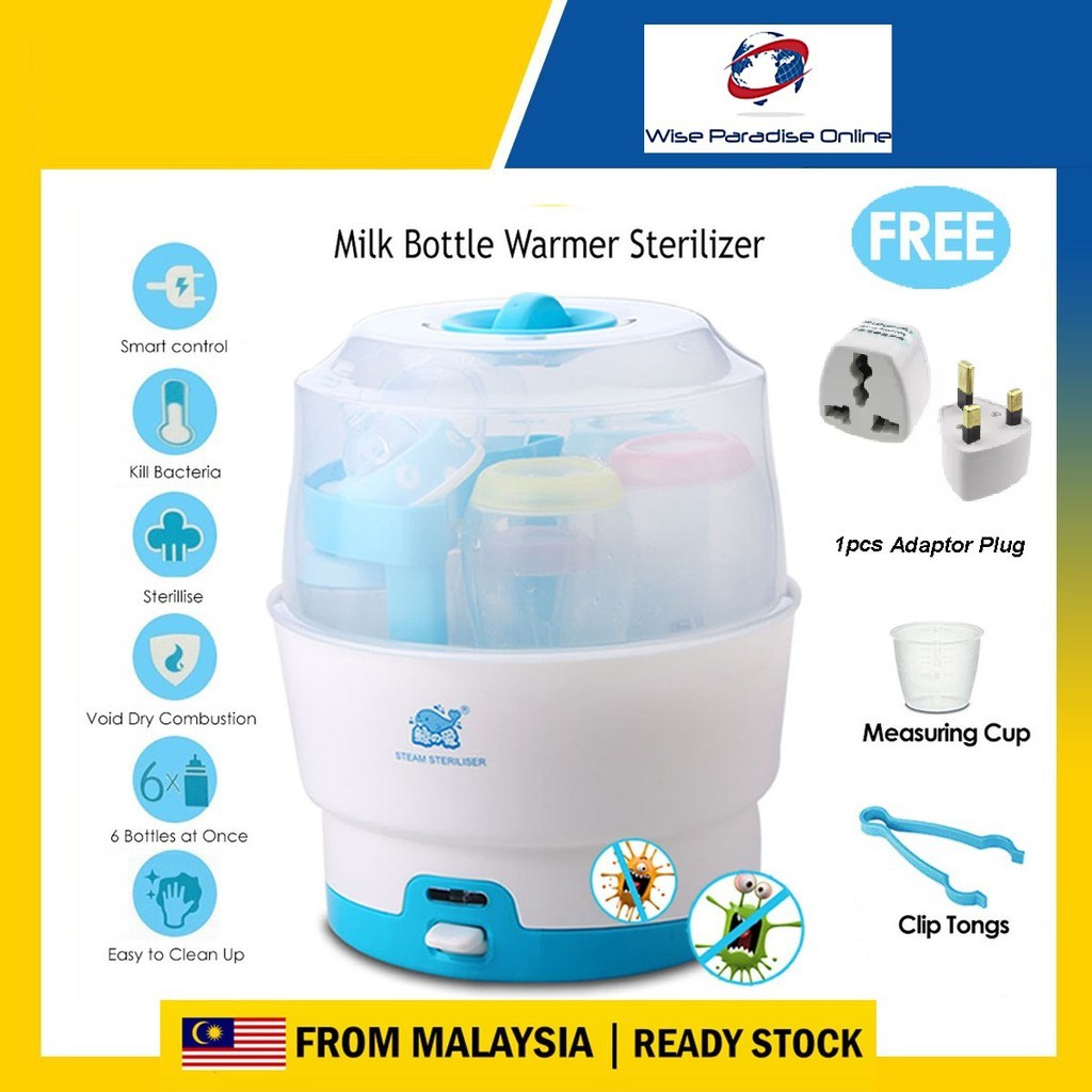 Bottle Steamer Sterilizer 6 In 1 Baby Milk Warmer Steriliser Thermostat