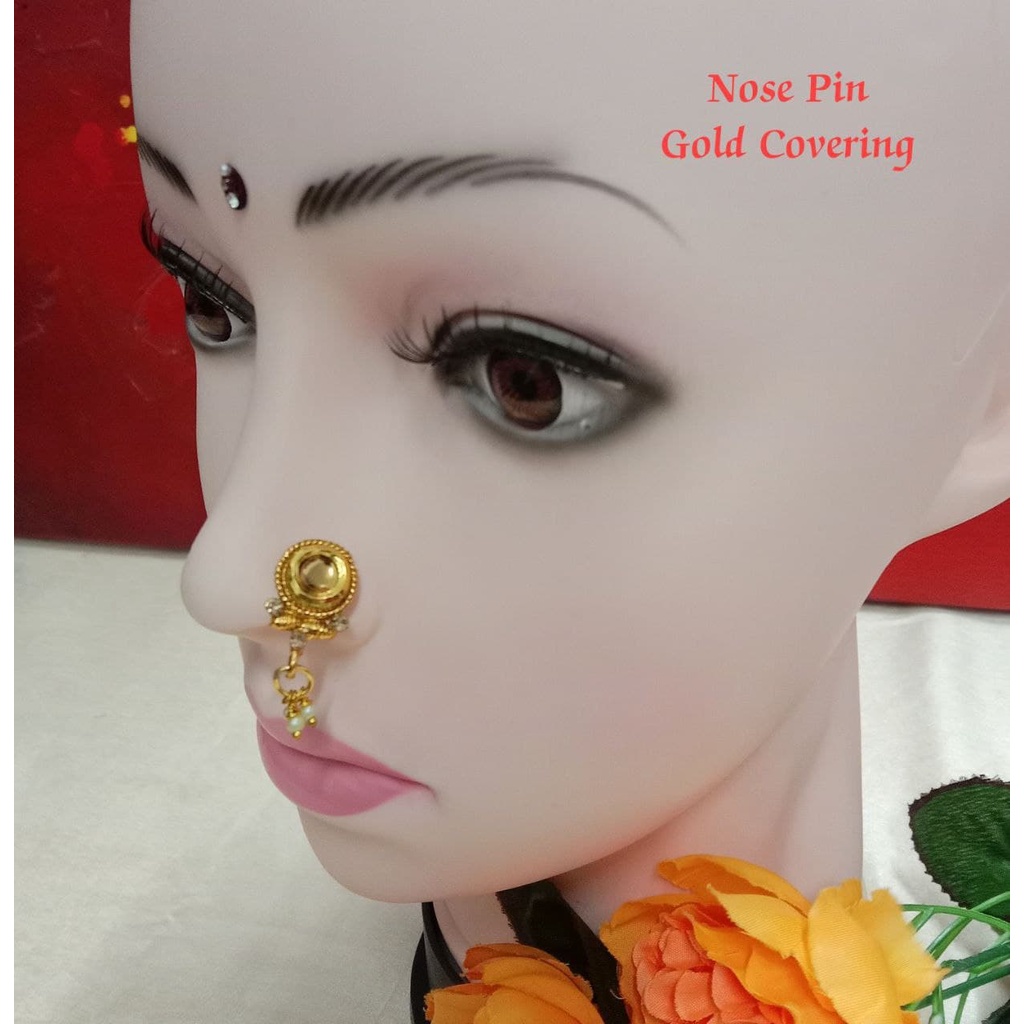 [Ready Stock] Nose Ring / Nose Pin / Indian Nose Rings / Gold Covering