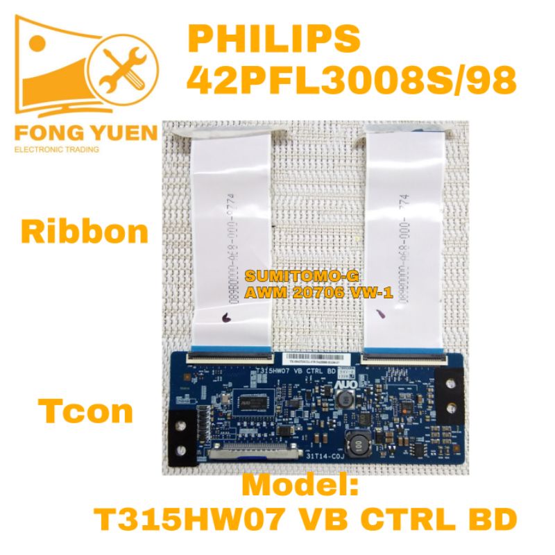 PHILIPS TCON BOARD OR RIBBON 42PFL3008S/98 | Shopee Malaysia