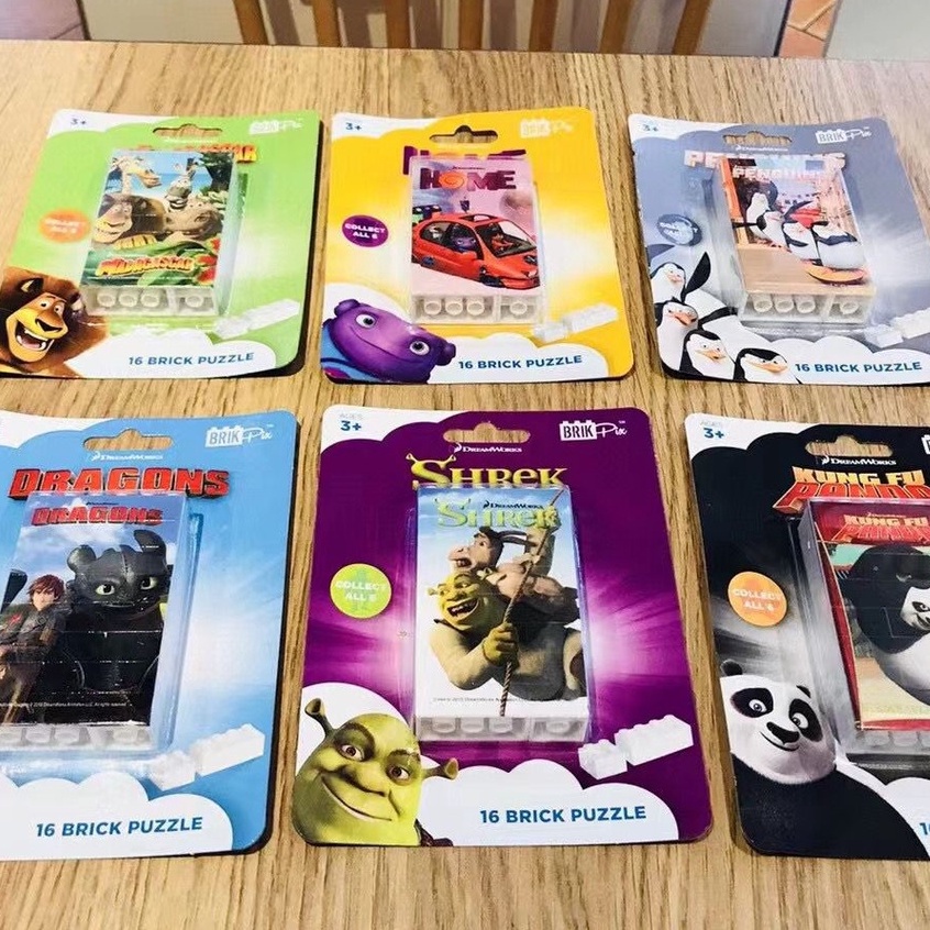 DREAMWORKS BRIKPIX PUZZLE BLOCK SET OF 6 IN 1{CLEARANCE} | Shopee Malaysia