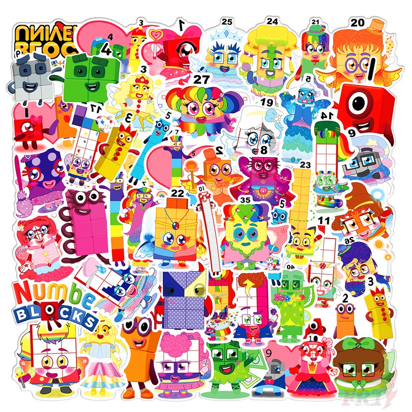 Numberblocks Series 01 Funny Cartoon Number Stickers 50Pcs/Set ...