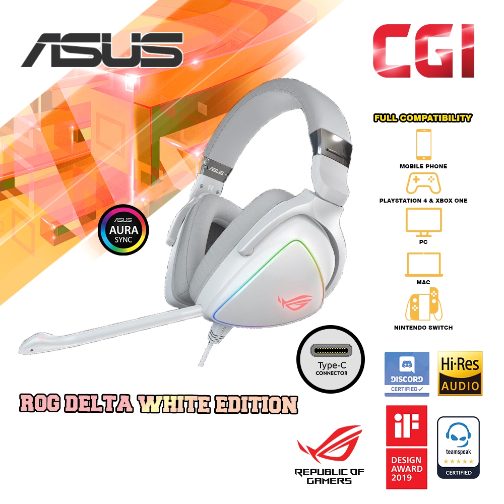 ROG Delta White Edition, Headsets & Audio