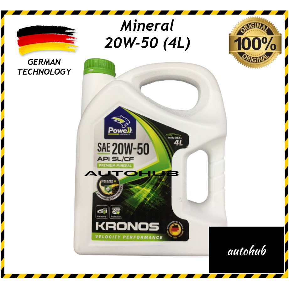 POWELL Kronos 20W50 Premium Mineral Multigrade Engine Oil Germany New