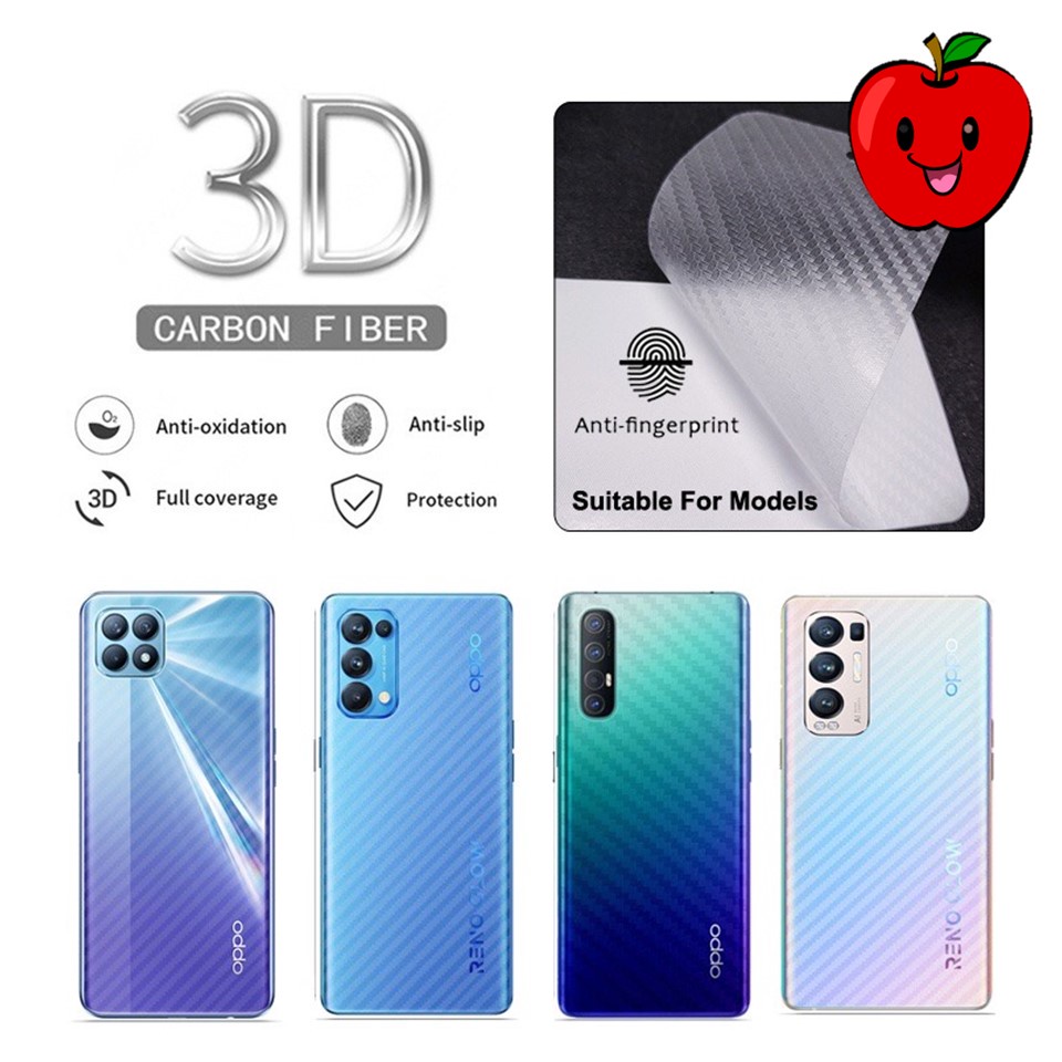 (BACK CARBON) Carbon Fiber Back Film Sticker FOR IPHONE FIBER FILM ...