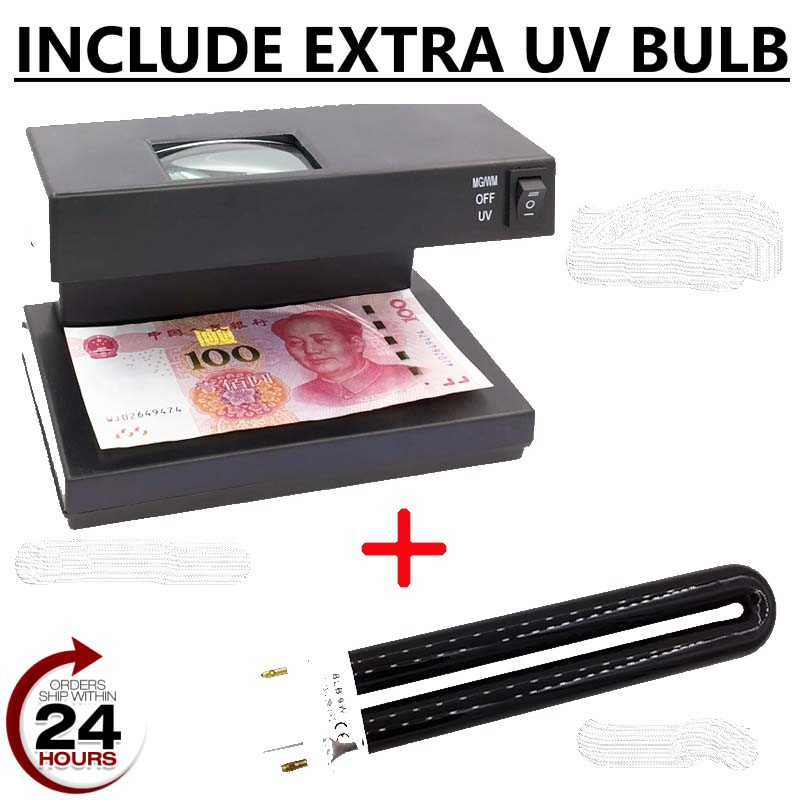 Money Detector Counterfeit Detector With UV Light AD2138 + Extra UV