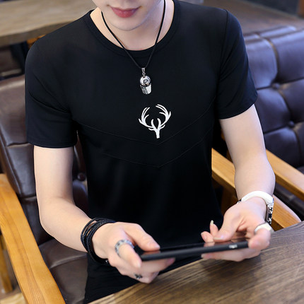 Super Value Men Stylish Antler Head Graphic Oversize T-Shirt | Shopee ...