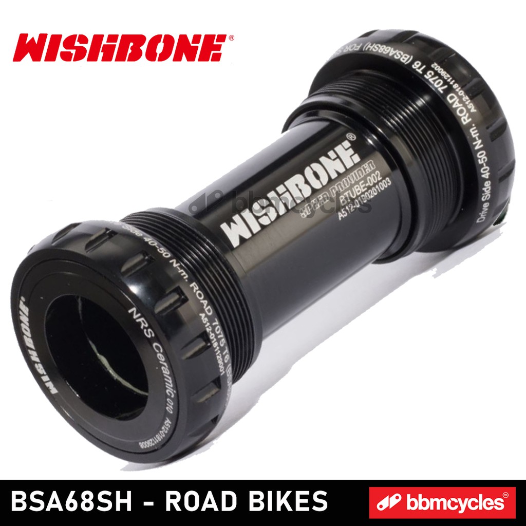 WISHBONE Ceramic Bottom Bracket BB68-SH Road Bikes BSA Screw type Shimano  HollowTech II crankset BB68