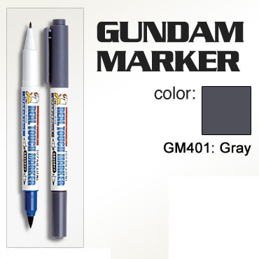 Gundam Marker - 2 Ink Head Real Touch GM401 (Gray)