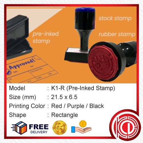 Stamp Chop Custom Made Pre Ink Stamp Self Ink Stamp Pre Ink Rubber ...