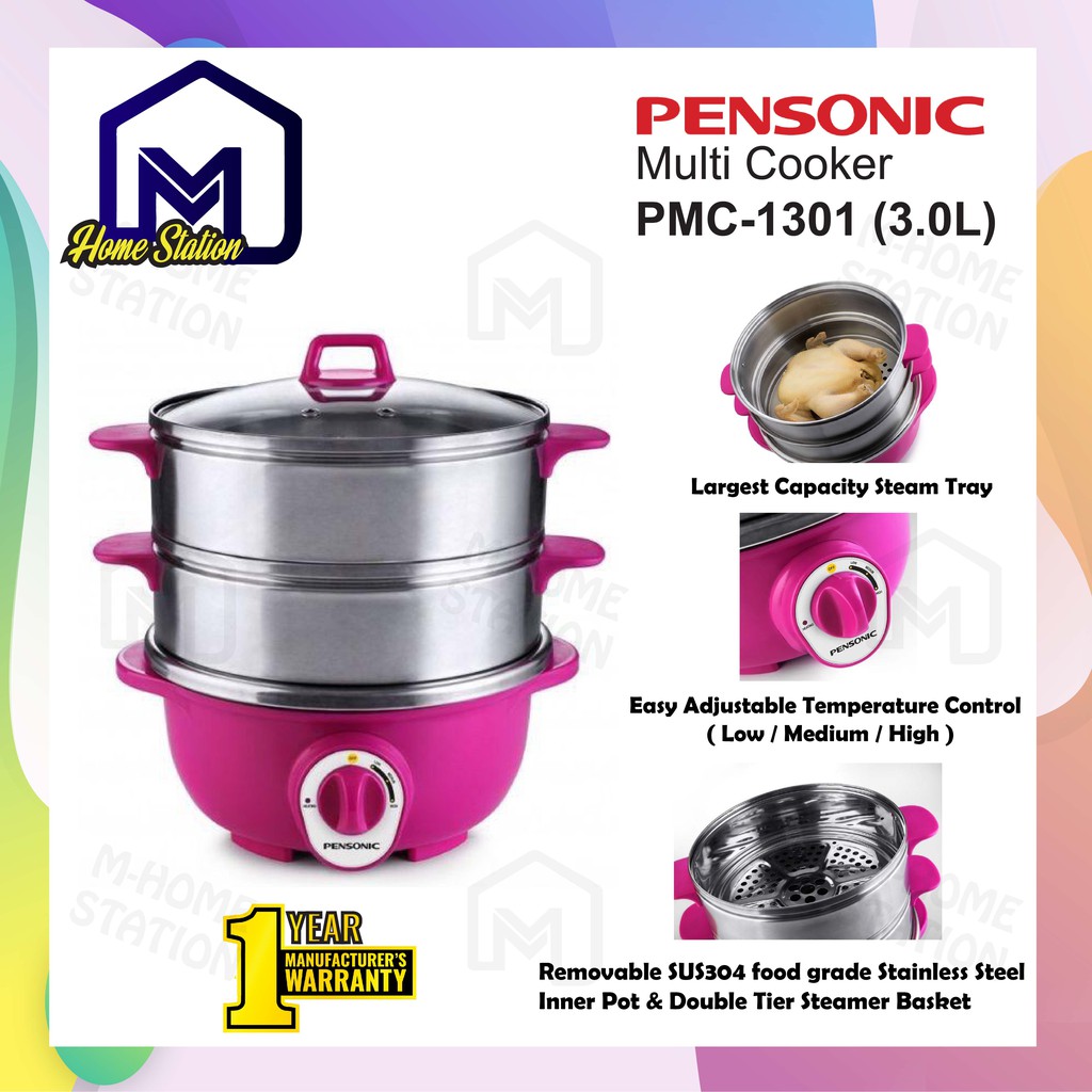 Pensonic Stainless Steel Multi Cooker with Steamer Pengukus