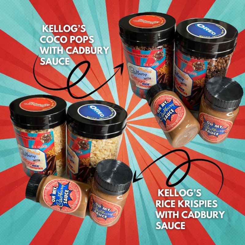 Chocojar Premium Kellogg’s coco pops and rice Krispy with Cadbury Sauce ...