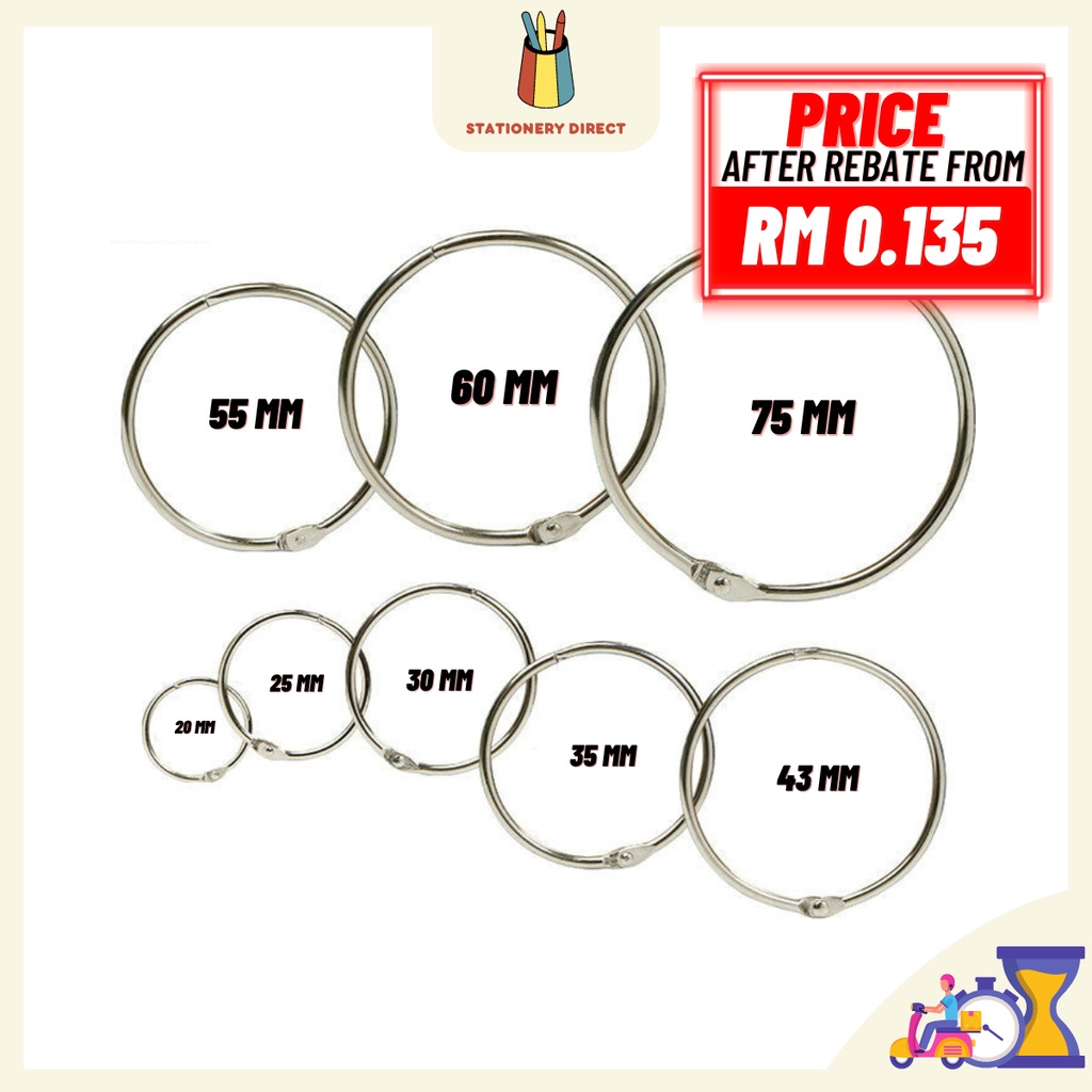 Card Ring Paper Book Rings Binding Ring Binder Ring Key Ring 1pc