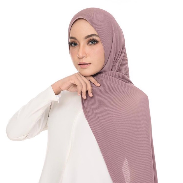 pleated chiffon shawl