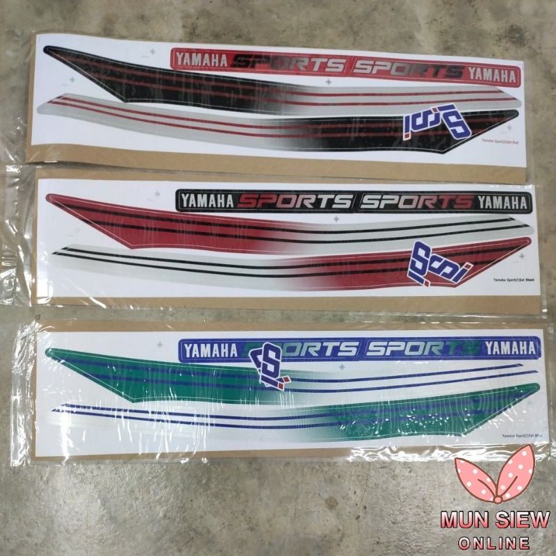 Stiker Sticker Body Stripe Cover Set 2 Yamaha Sport Y100 Shopee Malaysia