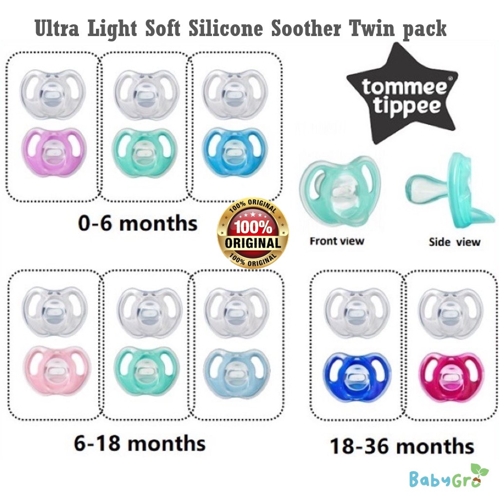 Tommee Tippee Ultra Light Silicone Soother 0-6M - 433789