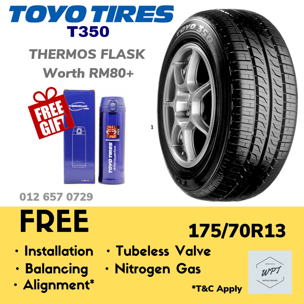 175 70R13 TOYO TYRE T350 Installation New Tyre BLM SAGA WIRA