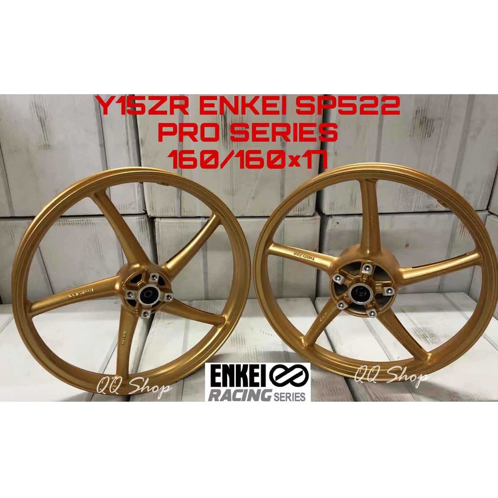 (Ready Stock)Y15ZR SPORTRIM ENKEI SP522 GOLD 160/160-17 Pro Series (100 ...