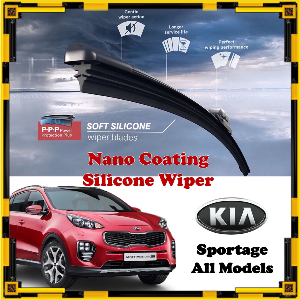 Kia Sportage Nano Coating Soft Silicone Car Wiper Blades 1 Pair