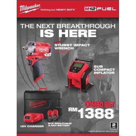 Milwaukee m12 discount stubby impact kit