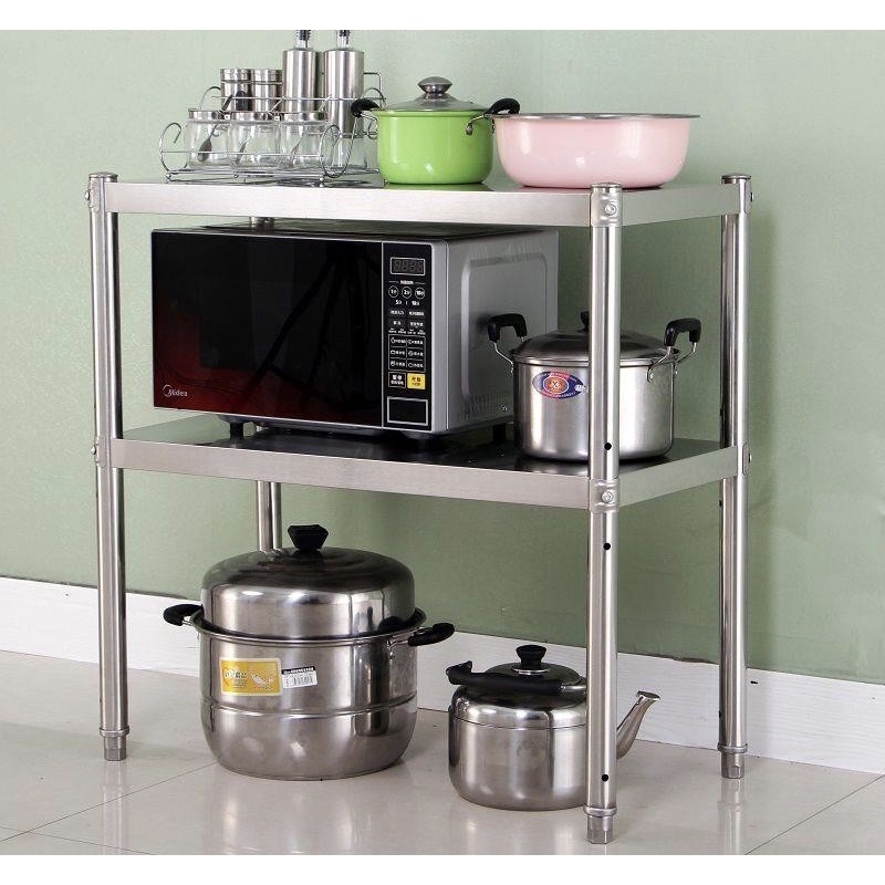 P Stainless Steel Kitchen Rack Oven Storage Microwave Shelves Rak Dapur ...