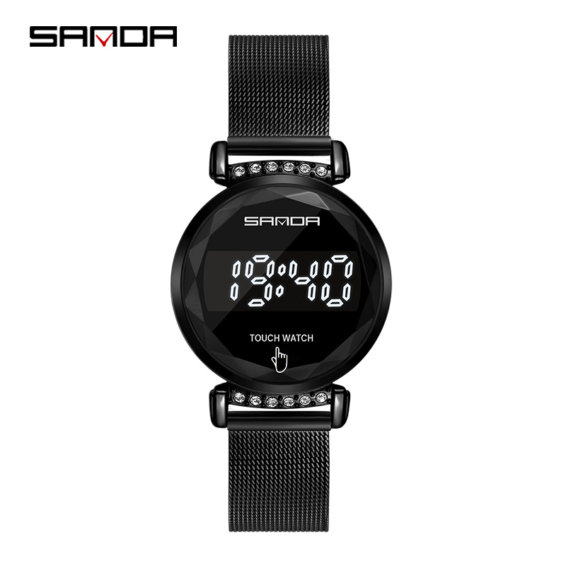 Sanda Touch Screen Watch Digital Women Luxury Waterproof Sports Women