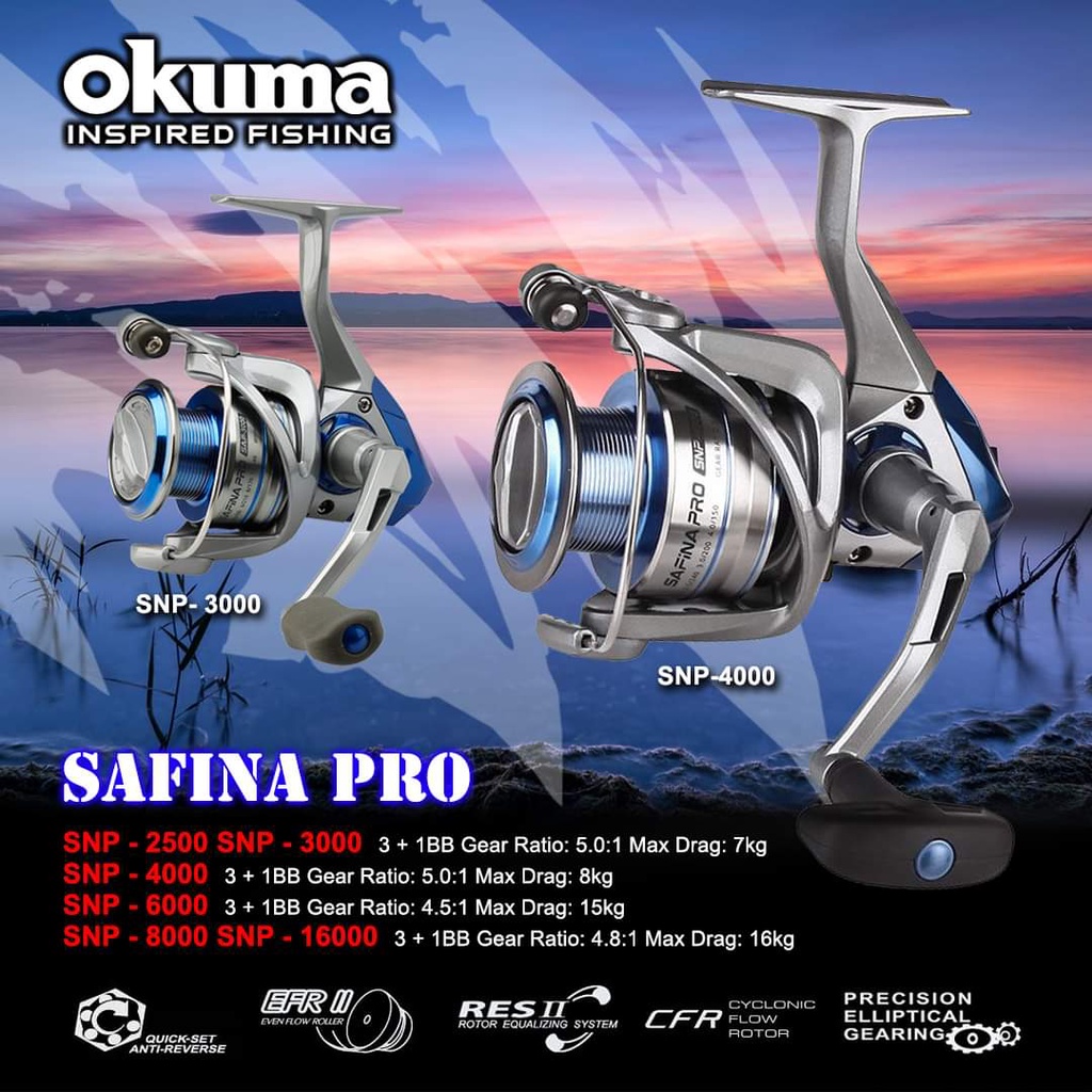 Okuma Rolle Safina Pro SNP - HiFish Angelgeräte