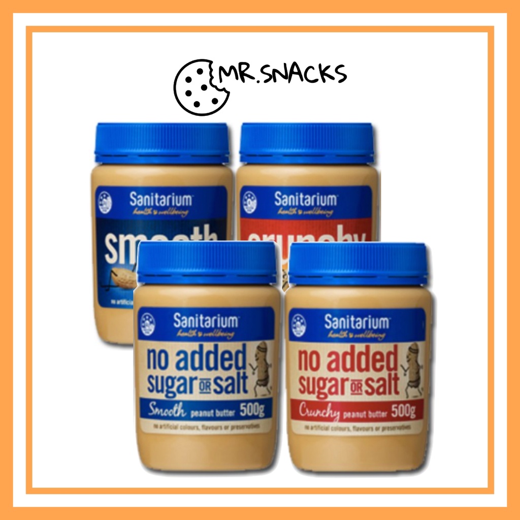 Sanitarium Peanut Butter 500g Crunchy / Smooth / No Added Sugar or Salt Shopee Malaysia