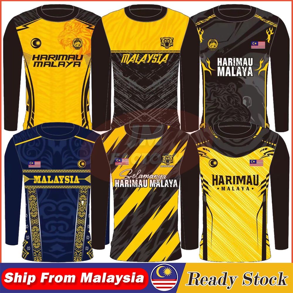 ( HARGA BORONG MURAH WHOLESALE ) JERSEY MALAYSIA ROUND NECK LENGAN