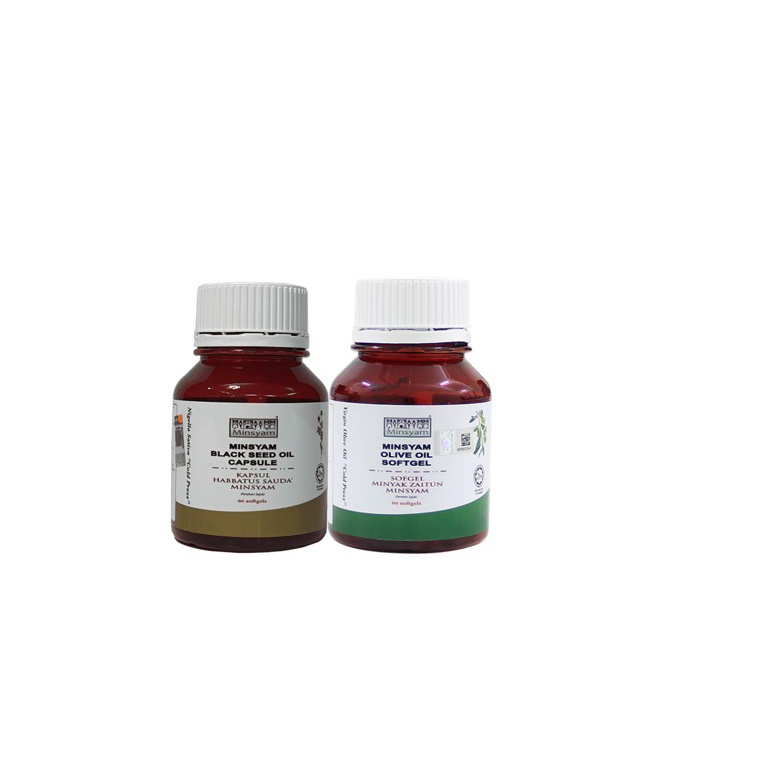 Minsyam Combo Offer 60 Softgel Olive Oil ( Minyak Zaitun ) + Black Seed