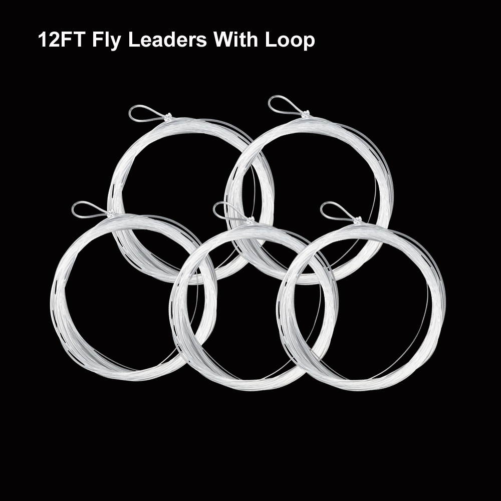 Aventik Fly Fishing Tapered Leader Line Pre-Tied Loop Tapered Fly Leader  Fishing