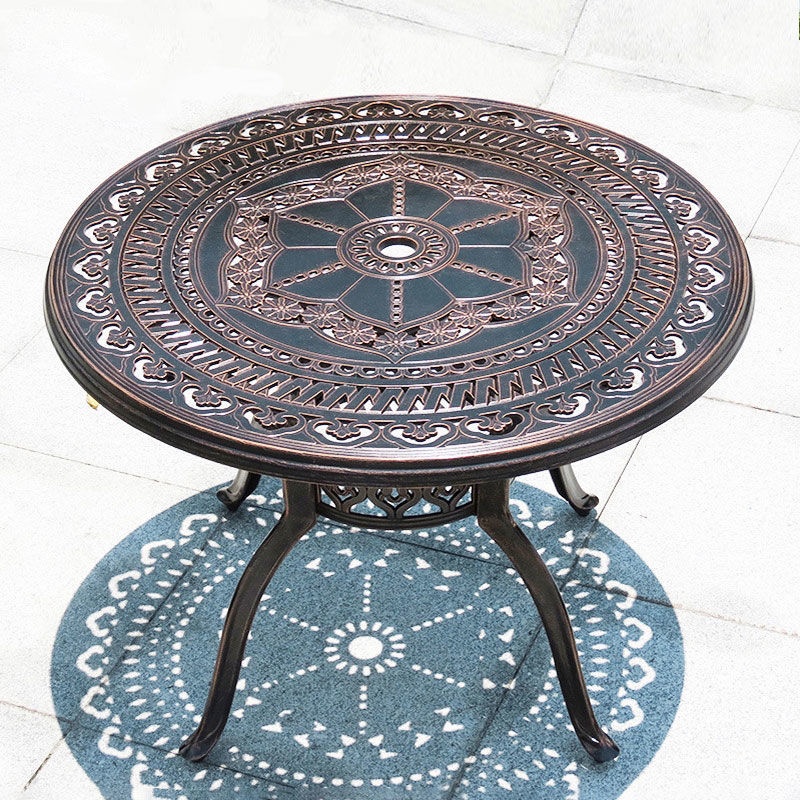 Cast Aluminum Outdoor Square Table Home Sun Room Garden Courtyard