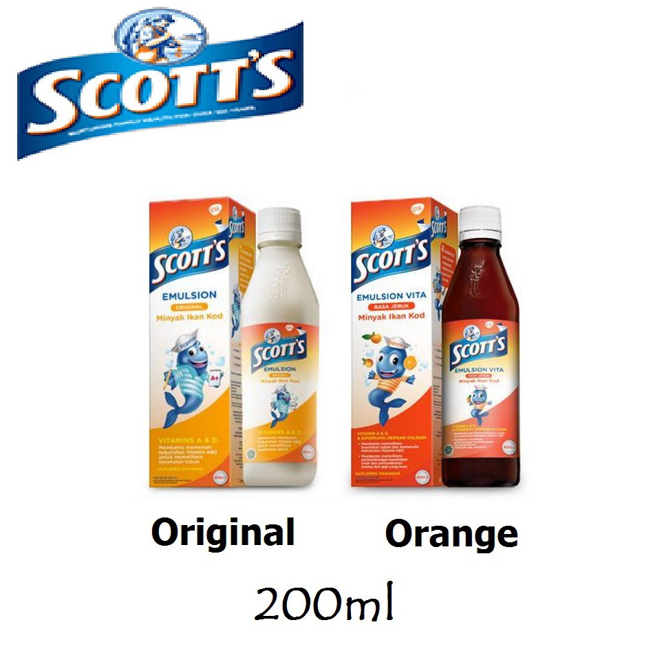 Emulsion de Escocia Cod Liver Oil - Scott's Emulsion Orange Flavor