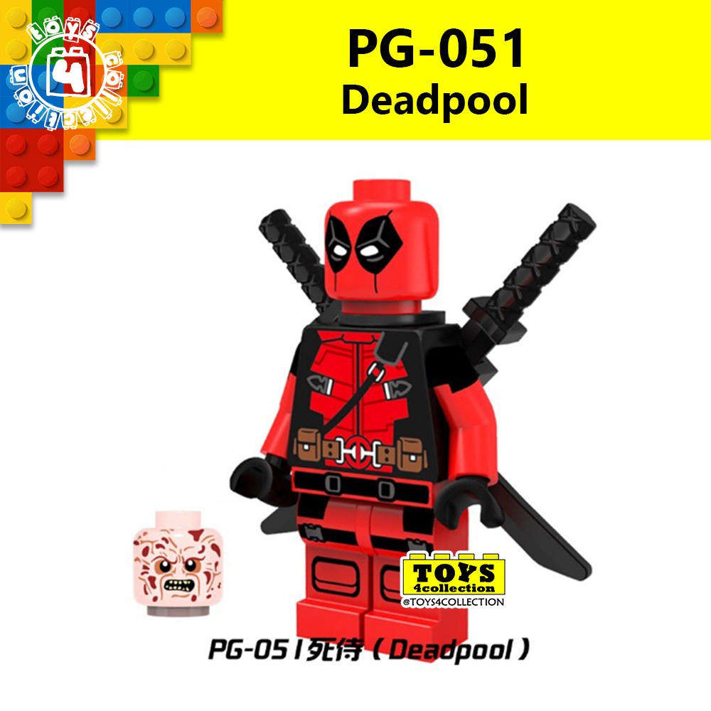 Pogo PG051 Deadpool Minifigures Block Compatible Building Blocks ...