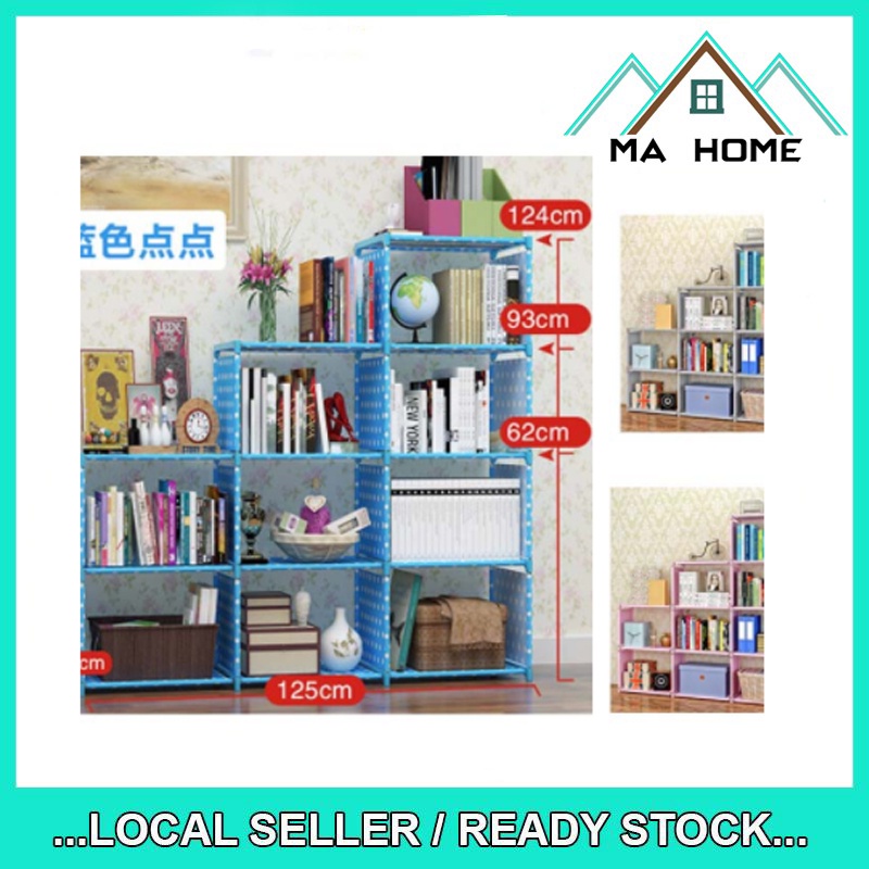 MA Home Korean DIY 5 Tier with 9 Columns Magazine Document Book Rack