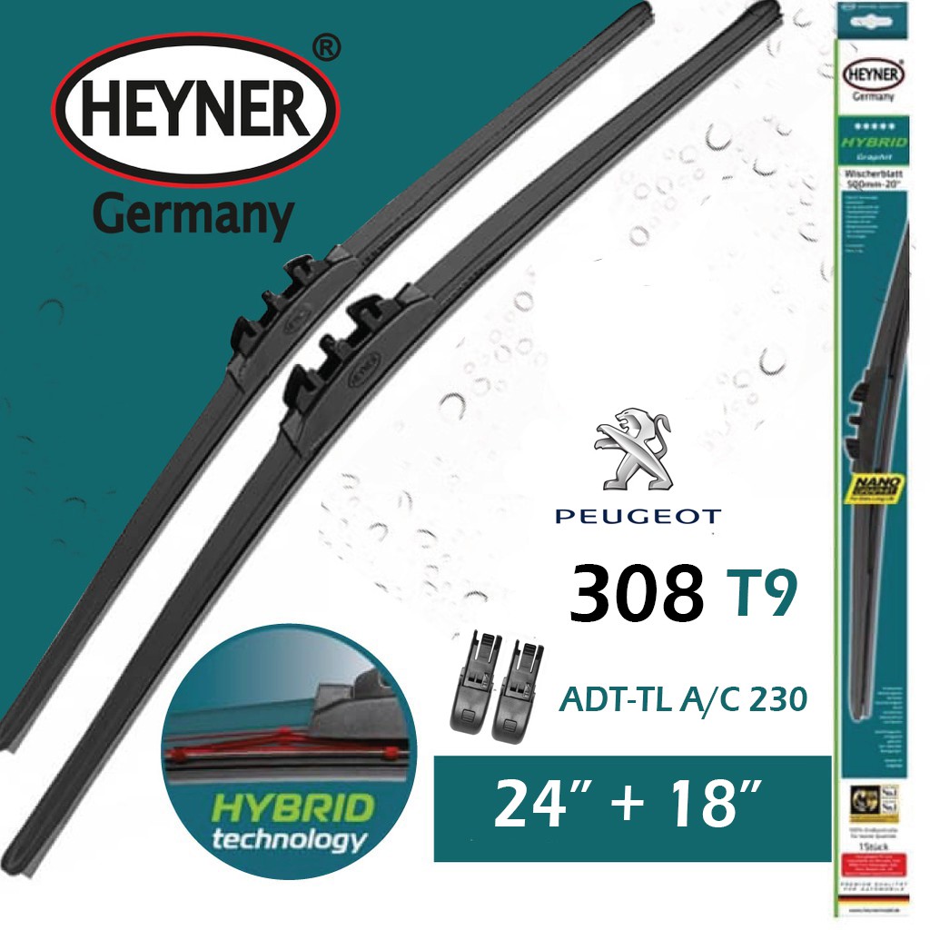 HEYNER Ibrido Tergicristalli Parabrezza 24 20 [PSOLRV] HH2420TLC - Adatti Per Land Rover Range Rover Sport