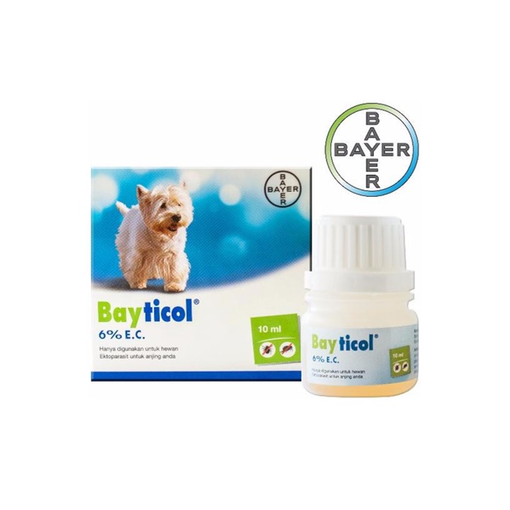 BAYER BAYTICOL 6% EC. FOR DOG REMOVE FLEA & TICKS TREATMENT CONTROL ...