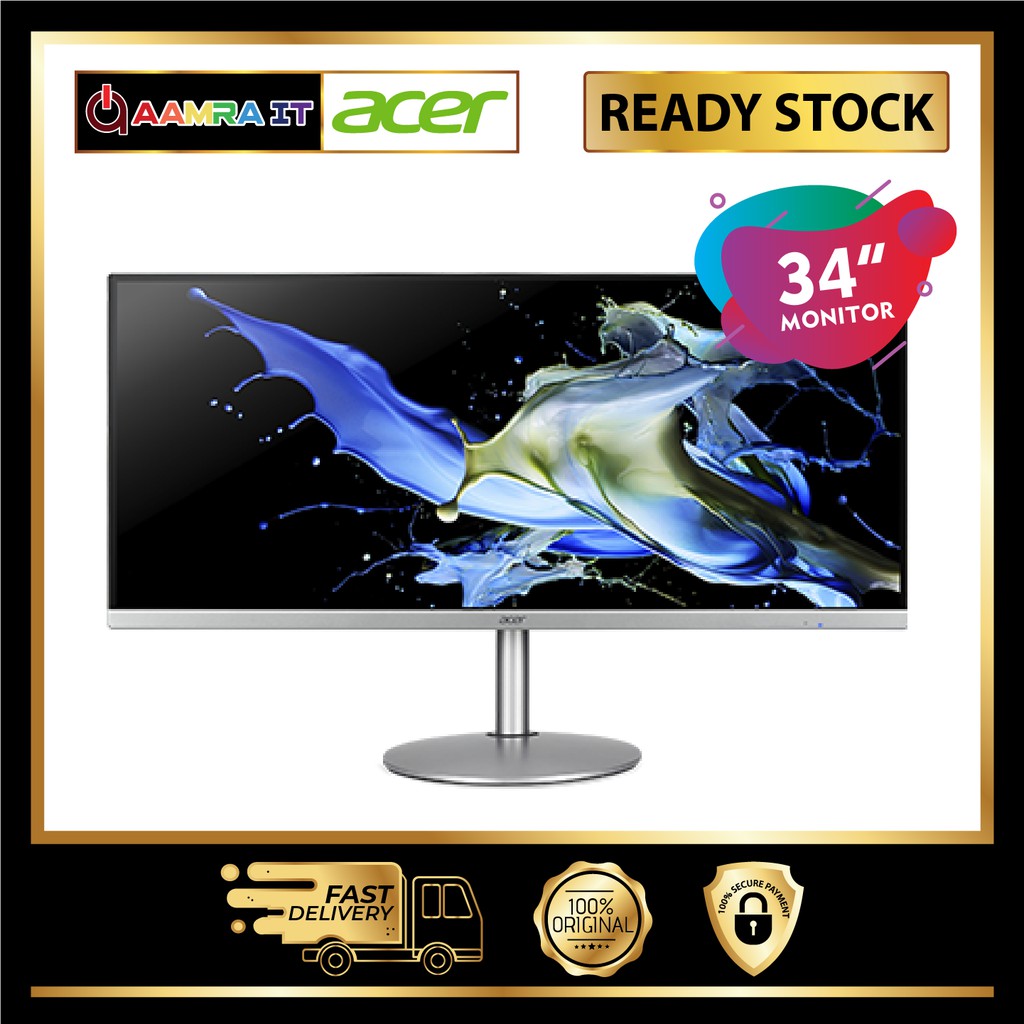 Acer 34 Inch Monitor CB342CK UltraWide QHD (3440 x 1440) IPS Zero Frame ...