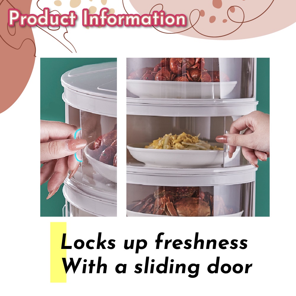 Innohut Transparent Insulated Round Shape Stackable Keep Food Fresh ...