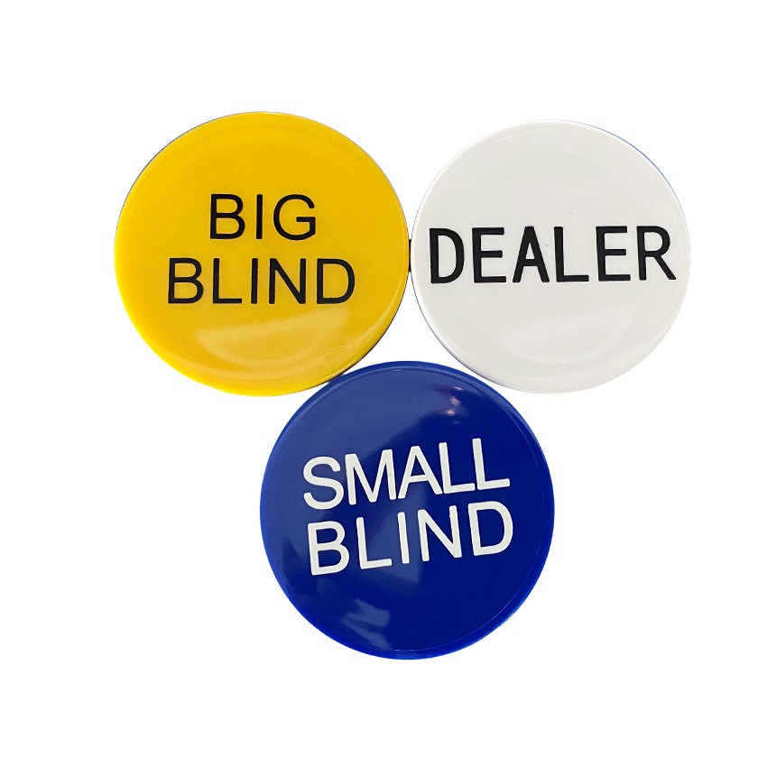 50MM Chips PS Banker Chip DEALER BIG BLIND SMALL BLIND Plastic Chips ...