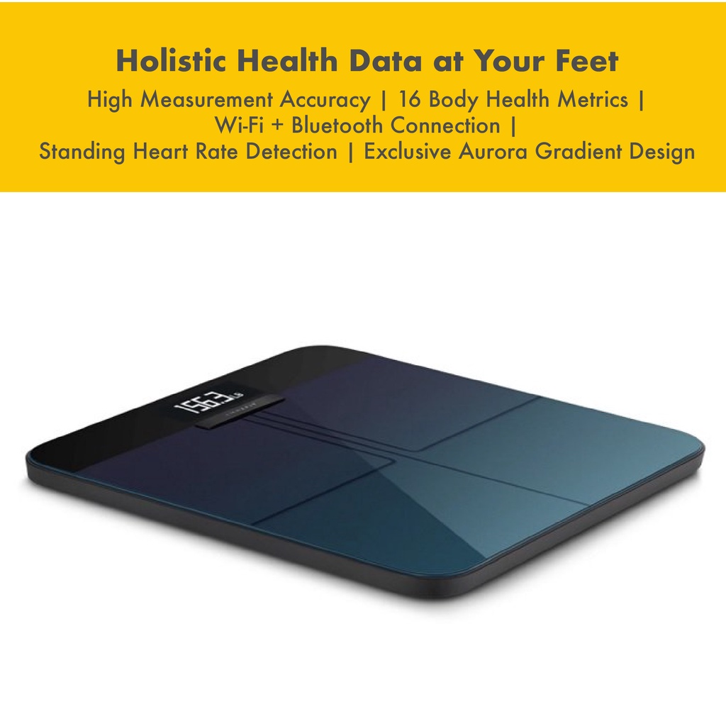 Amazfit Smart Scale Body Fat 16 Health Metrics Standing Heart rate Measurement Shopee Malaysia