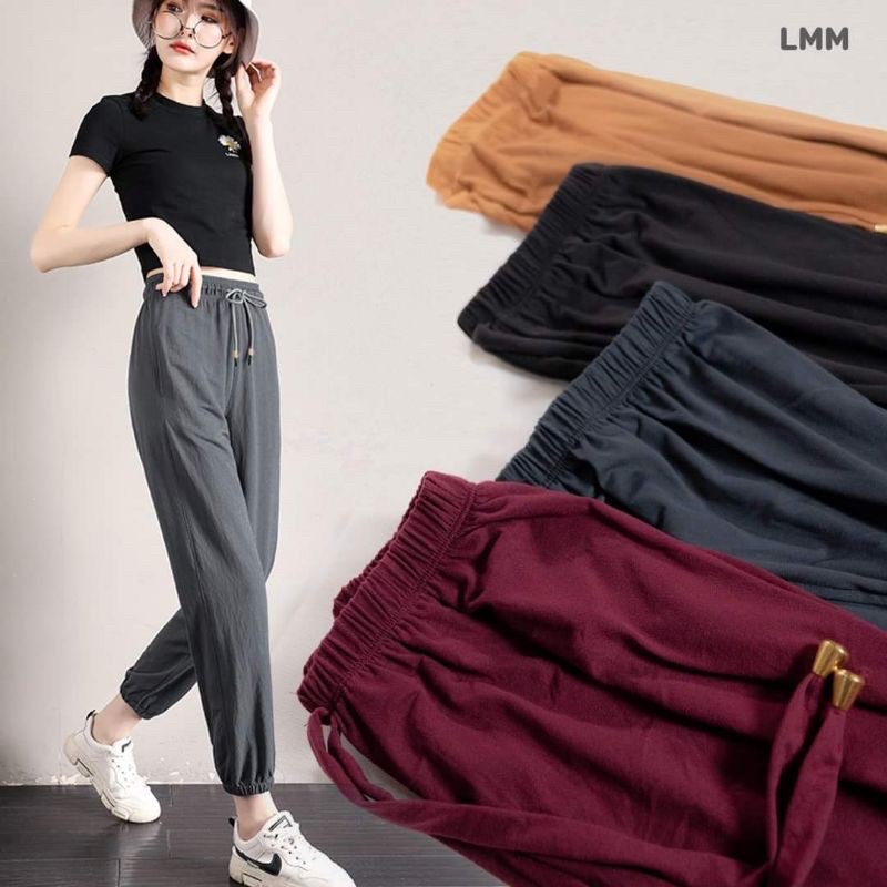 2 jogger pants for women’s 100% cotton good Quality | Shopee Malaysia