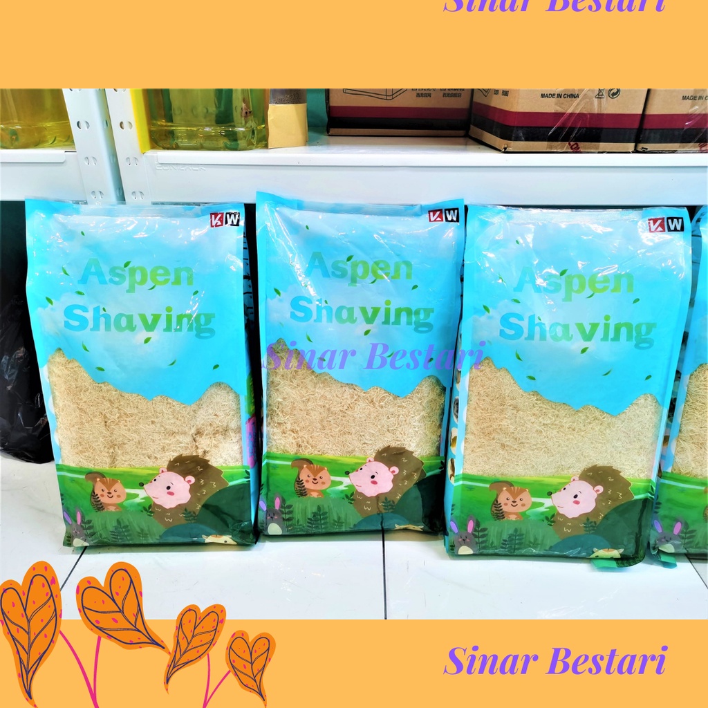 KW Aspen Shaving Fine Wood Habuk Kayu Bedding original rabbit guinea