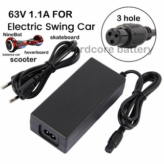 3 /4 Hole Plug 63V 1.1A for Xiaomi balance Car Charger AC Adapter