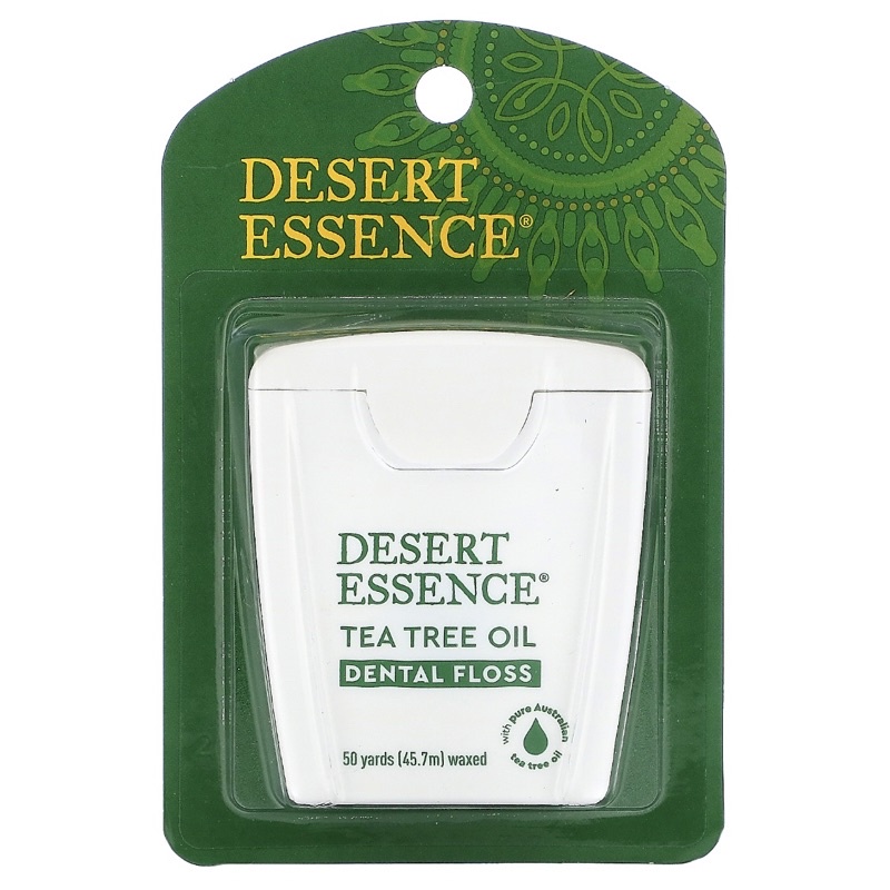 Desert Essence Tree Oil Dental Floss (45.7m) Naturally Waxed with Pure