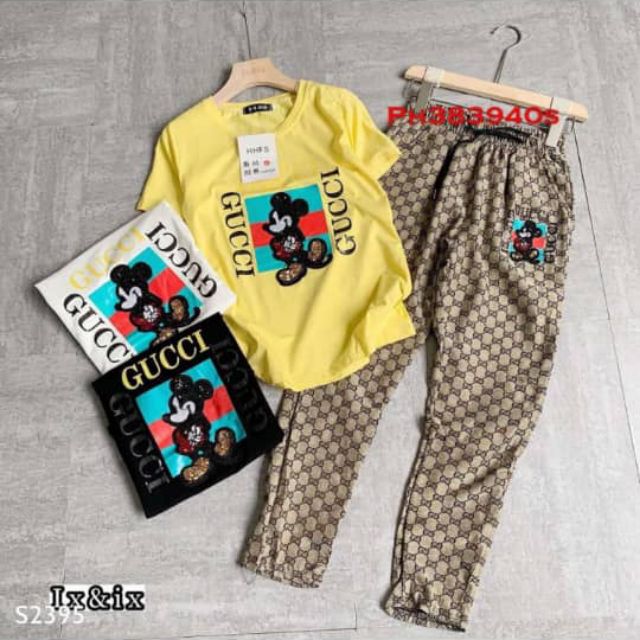 Set mickey Gucci ready stock Shopee Malaysia