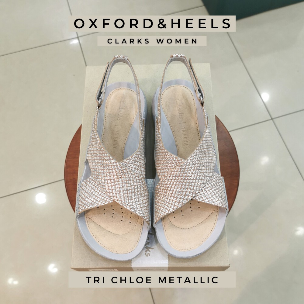 Clarks tri outlet chloe metallic