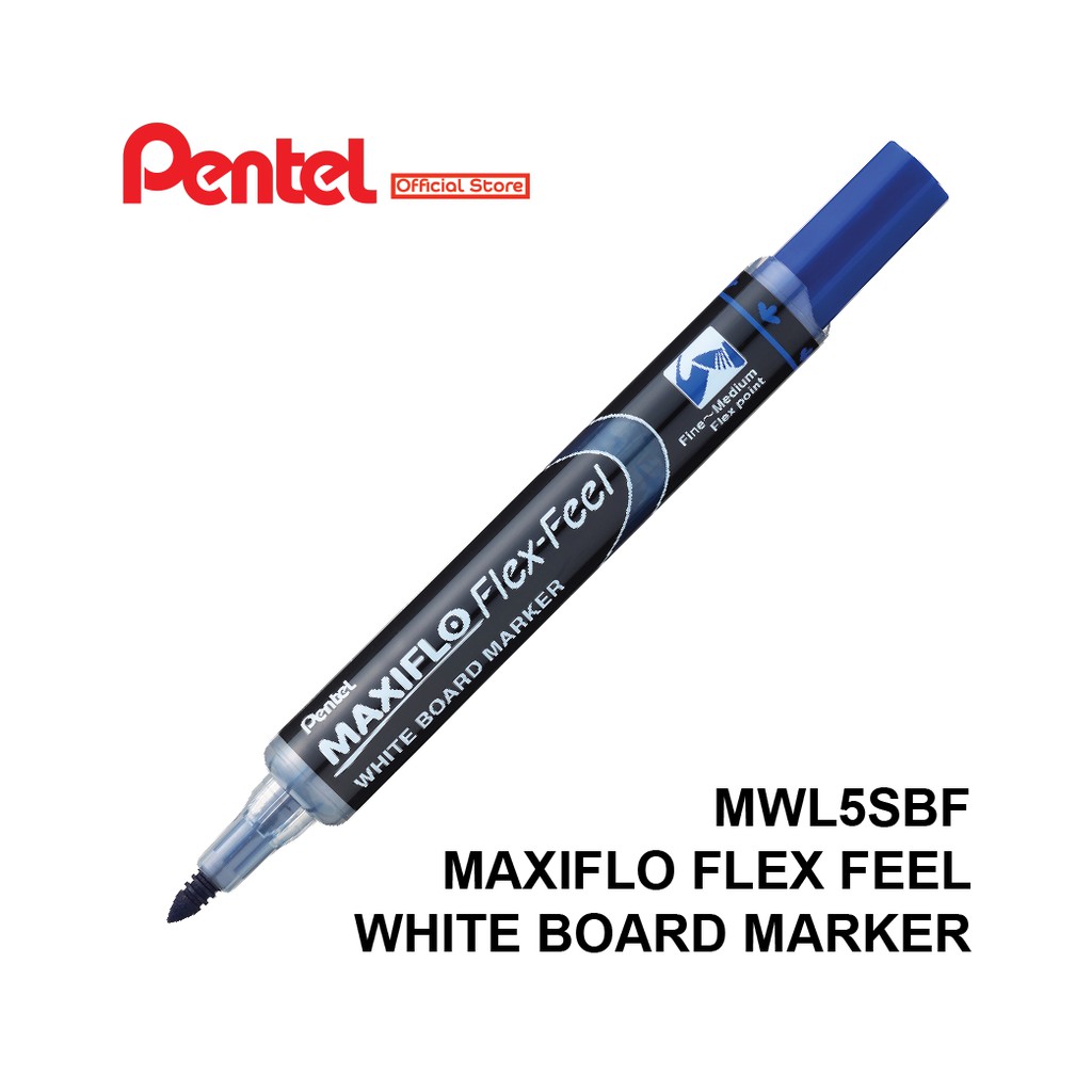 Pentel Mwl5sbf Maxiflo Flex Feel Liquid Ink White Board Marker Shopee Malaysia 0070